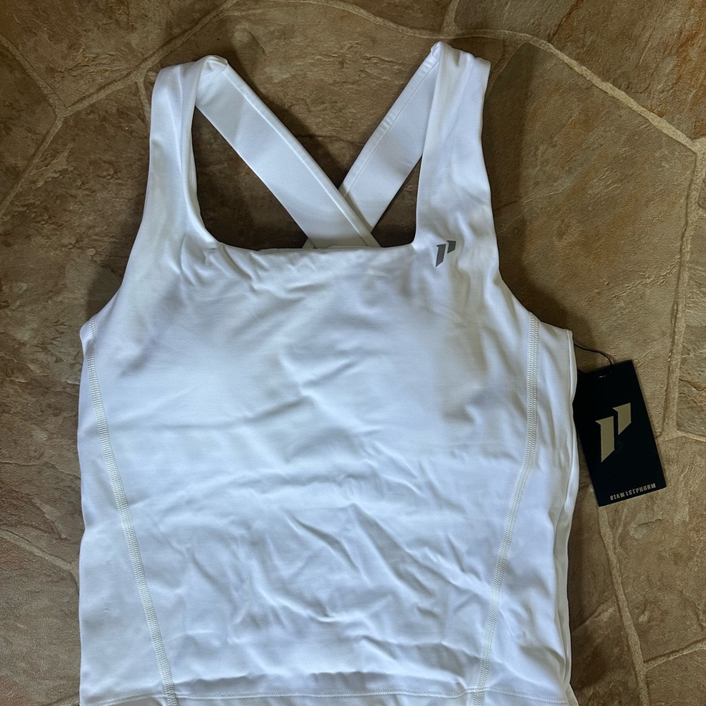 White Athletic Tank Top